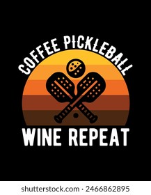 Pickleball t-shirt design art illustration 