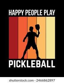 Pickleball t-shirt design art illustration 