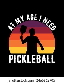 Pickleball t-shirt design art illustration 