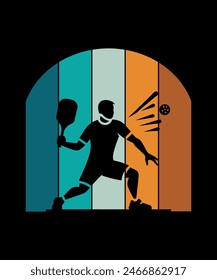 Pickleball t-shirt design art illustration 