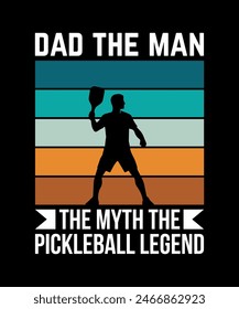 Pickleball t-shirt design art illustration 