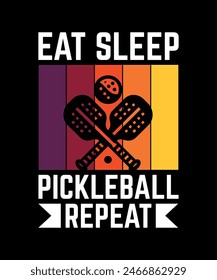 Pickleball t-shirt design art illustration 