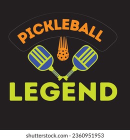 Pickleball t-shirt design , crazy pickleball lady, pickleball legend