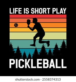 Pickleball t-shirt Design, Funny Pickleball vector t-shirt design, Vintage Pickleball design, Pickleball lover t-shirt