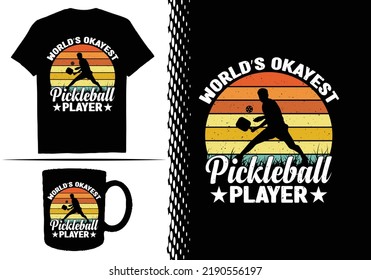 Pickleball T-shirt Design Graphic Template