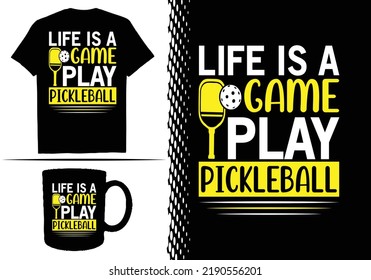 Pickleball T-shirt Design Graphic Template