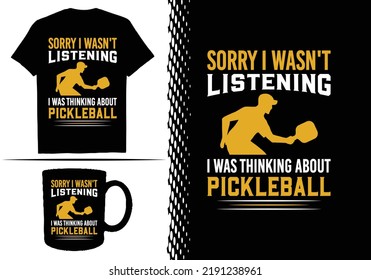 Pickleball T-shirt Design Graphic Template