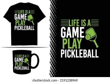 Pickleball T-shirt Design Graphic Template