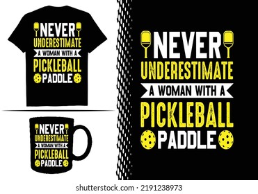 Pickleball T-shirt Design Graphic Template