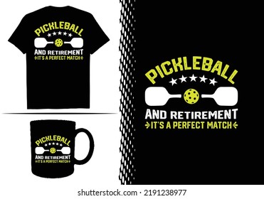 Pickleball T-shirt Design Graphic Template