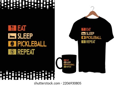 Pickleball T-shirt Design Graphic Template