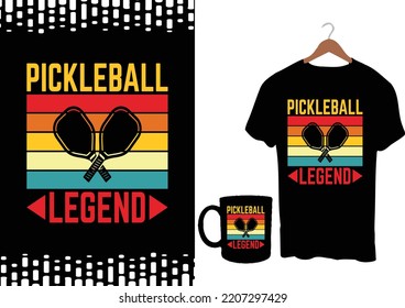 Pickleball T-shirt Design Graphic Template