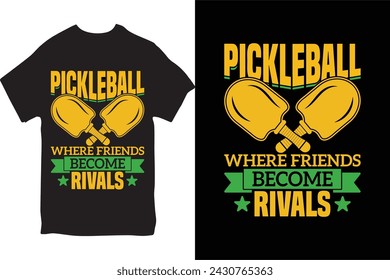 Pickleball t-shirt Design for Male and Female.