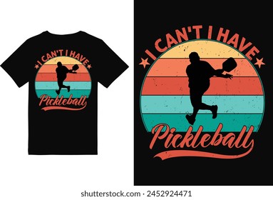 Pickleball t-shirt Design for Man and woman,Pickleball t-shirt design vector print template. Best Pickleball t-shirt design Pickle ball Retro Vintage Sports Pickleball T-shirt