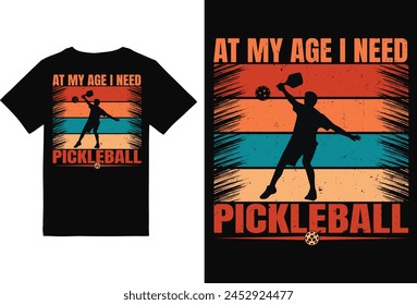 Pickleball t-shirt Design for Man and woman,Pickleball t-shirt design vector print template. Best Pickleball t-shirt design Pickle ball Retro Vintage Sports Pickleball T-shirt