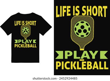 Pickleball t-shirt Design for Man and woman,Pickleball t-shirt design vector print template. Best Pickleball t-shirt design Pickle ball Retro Vintage Sports Pickleball T-shirt