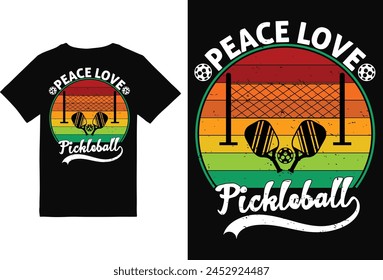 Pickleball t-shirt Design for Man and woman,Pickleball t-shirt design vector print template. Best Pickleball t-shirt design Pickle ball Retro Vintage Sports Pickleball T-shirt