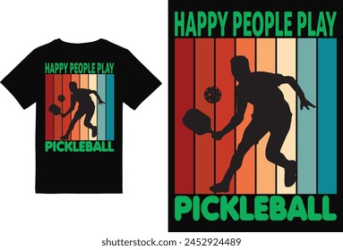 Pickleball t-shirt Design for Man and woman,Pickleball t-shirt design vector print template. Best Pickleball t-shirt design Pickle ball Retro Vintage Sports Pickleball T-shirt