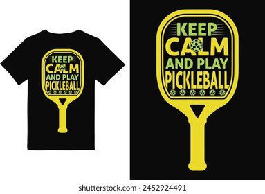 Pickleball t-shirt Design for Man and woman,Pickleball t-shirt design vector print template. Best Pickleball t-shirt design Pickle ball Retro Vintage Sports Pickleball T-shirt