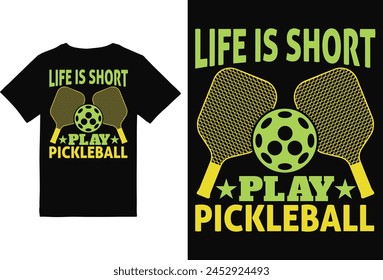 Pickleball t-shirt Design for Man and woman,Pickleball t-shirt design vector print template. Best Pickleball t-shirt design Pickle ball Retro Vintage Sports Pickleball T-shirt