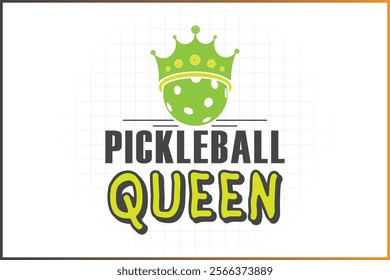 Pickleball T-shirt Design Mug Sticker For Print and digital use, Pickleball queen