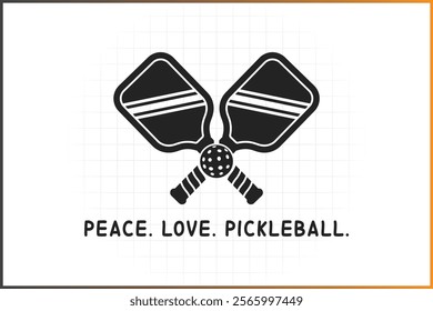 Pickleball T-Shirt Design, Pickleball Quotes Design, Peace Love Pickleball