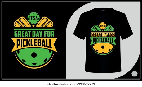 Pickleball T-Shirt Design, Sports T-Shirt Vector.