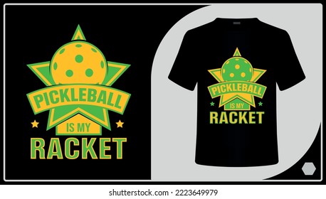 Pickleball T-Shirt Design, Sports T-Shirt Vector.