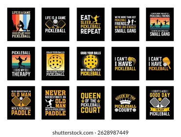Pickleball t-shirt Design Template bundle 