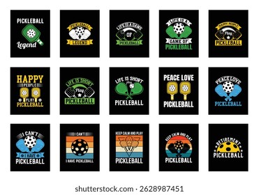 Pickleball t-shirt Design Template bundle 