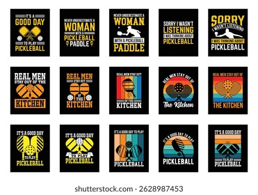Pickleball t-shirt Design Template bundle 