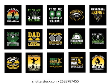 Pickleball t-shirt Design Template bundle 