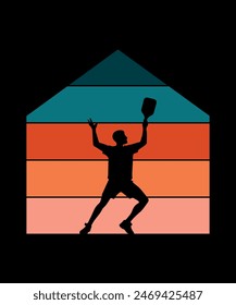 Pickleball T-Shirt Design Vector art Illustration 