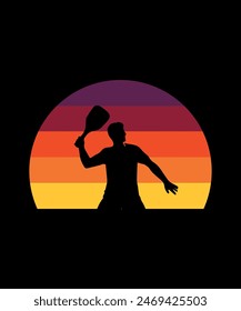 Pickleball T-Shirt Design Vector art Illustration 