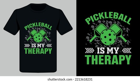 Pickleball t-shirt design vector download.