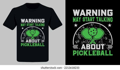 Pickleball t-shirt design vector download.