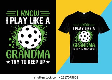 Pickleball t-shirt design vector download