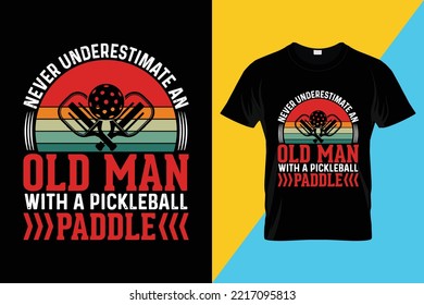 Pickleball t-shirt design vector download