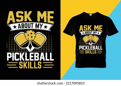 Pickleball t-shirt design vector download