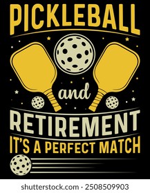 Ilustração do vetor do projeto da camisa de Pickleball