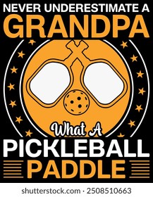 Ilustração do vetor do projeto da camisa de Pickleball