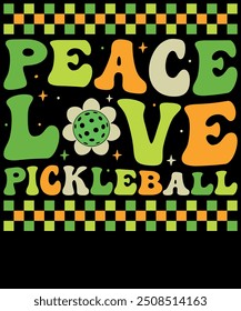 Ilustração do vetor do projeto da camisa de Pickleball