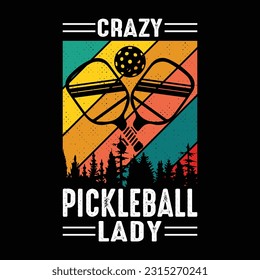 Pickleball t-shirt design vector print template. Best Pickleball t-shirt design Pickle ball Retro Vintage Sports Pickleball T-shirt pickleball court SVG t shirt, Pickle ball Design print vector.