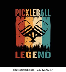 Pickleball t-shirt design vector print template. Best Pickleball t-shirt design Pickle ball Retro Vintage Sports Pickleball T-shirt pickleball court SVG t shirt, Pickle ball Design print vector.