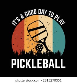 Pickleball t-shirt design vector print template. Best Pickleball t-shirt design Pickle ball Retro Vintage Sports Pickleball T-shirt pickleball court SVG t shirt, Pickle ball Design print vector. svg