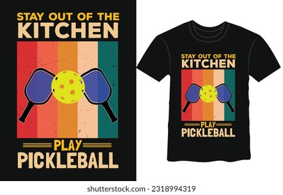 Pickleball t-shirt design vector print template. Best Pickleball t-shirt design Pickle ball Retro Vintage Sports Pickleball T-shirt pickleball court SVG t shirt, Pickle ball Design print vector.