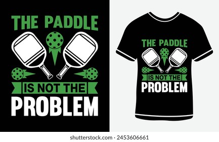 Plantilla de estampado de Vector de diseño de camiseta de Pickleball. Mejor Paquete de Vector de camiseta de Vector de paleta de diseño de camiseta de pickleball, Vector de impresión de diseño de bola de pickleball.