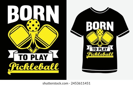 Pickleball t-shirt design vector print template. Best pickleball t-shirt design paddle vector t-shirt vector bundle, pickleball shirt Pickle ball Design print vector.