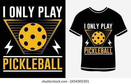 Pickleball t-shirt design vector print template. Best Pickleball t-shirt design Pickle ball Retro Vintage Sports Pickleball T-shirt, Pickle ball Design print vector.
 svg