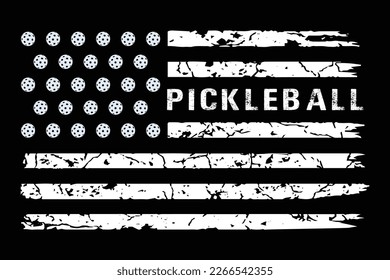 Pickleball With USA Flag Design